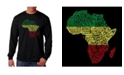 LA Pop Art Men's Word Art - Countries in Africa Long Sleeve T-Shirt